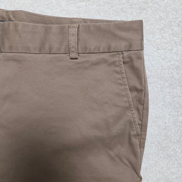 NWOT Women's 10 Lands' End Fit 1 Chino Khaki Straight Leg Pants Flat Front Tan - Picture 5 of 15
